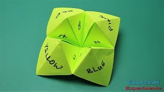 How to Make a Paper Fortune Teller  Chatterbox  Origami [upl. by Wonacott826]