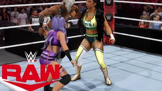 WWE 2K24 RAW  N1 CONTENDERS MATCH THE WAY VS BIANCA BELAIR amp JADE CARGILL [upl. by Uri]