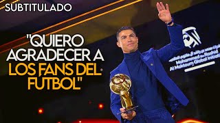 CRISTIANO RONALDO RECIBE 3 PREMIOS del GLOBE SOCCER  GALA COMPLETA Subtitulado [upl. by Quent]