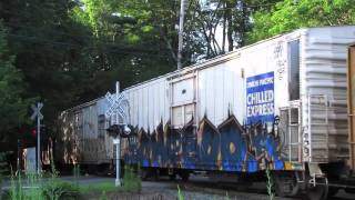 CSX B725 in Sherborn MA quotGateless Crossingquot 71311 [upl. by Vevine172]