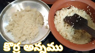 కొర్ర అన్నము  How to Cook Foxtail Millet Rice  చిరుధాన్యాలు రెసిపీస్  Bhagar Recipes [upl. by Winonah]