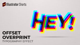 How to Create Offset Overprint Typography Effect  Illustrator Tips and Tricks [upl. by Juetta447]