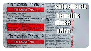 Telsar 40mg Tablet  Telmisartan 40mg Tablet  Telsar 40mg Tablet uses side effects Review [upl. by Sausa]