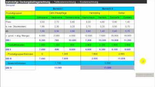 mehrstufige Deckungsbeitragsrechnung  Teilkostenrechnung  Kostenrechnung [upl. by Storm]