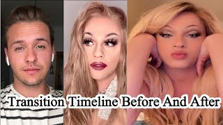 Beautiful Male To Female Transition Timeline  Trans Makeup Transformation  Trans Studio [upl. by Adnah]