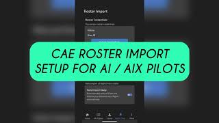 CAE Roster Import Setup for AI  AIX pilots [upl. by Erastes]