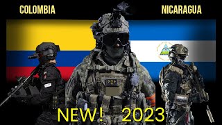 Comparación del poder militar de Colombia VS Nicaragua military power comparison 2023 [upl. by Elurd]