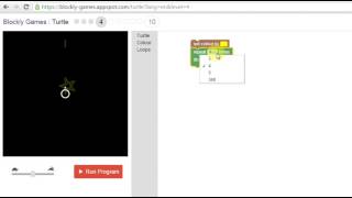 Blockly Games  Solution Turtle 4 [upl. by Caddric]