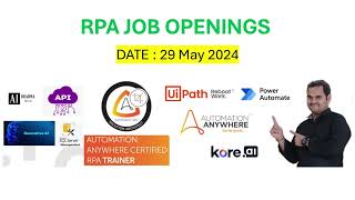 Job Opening Trigentis hiring RPA developer 05292024 [upl. by Ellerrehc]