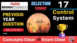 MAHAGENCO  Mahatransco AE  Lec 17  Control System  Previous Year Questions  Electrical [upl. by Bogusz]