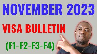 November 2023 Visa Bulletin F1 F2 F3 F4 Categories [upl. by Notsek]