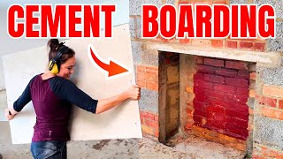 Why I installed cement board on my WHOLE chimney breast instead of plasterboard [upl. by Bille]