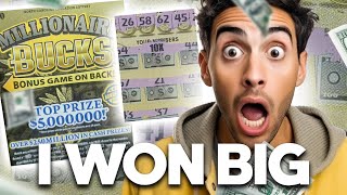 Finally Won BIG 5000000 Top Prize  Millionaire Bucks North Carolina Lottery ticket [upl. by Rimhsak]