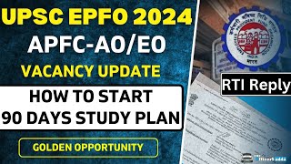 RTI REPLY  NEW VACANCY 2024  UPSC EPFO APFC AOEO 2024  HOW TO START  notification epfo apfc [upl. by Alvar]