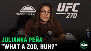 Julianna Peña on Amanda Nunes leaving her team quotWhat a Zoo huhquot [upl. by Novah]