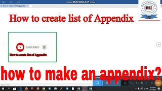 how to make an appendix [upl. by Perrin]