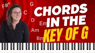 Key of G How to Form and Play Chords on Piano for beginners Piano Tutorial [upl. by Tapes570]