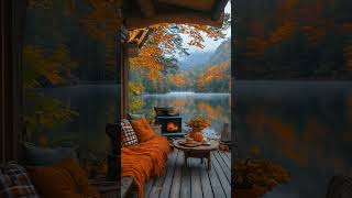 Autumn Jazz Afternoon  Cozy Lakeside Music for Relaxation amp Study [upl. by Heinrike]