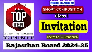 Invitation Writing Class 12  Invitation amp Replies Class 12 [upl. by Babby]