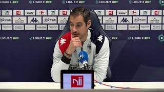 J28 Ligue 2 BKT  La conférence de presse avant SMCaen  Paris FC [upl. by Alyakcim]