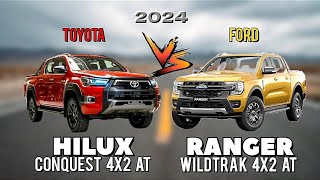 TOYOTA HILUX CONQUEST 4X2 vs FORD RANGER WILDTRAK 4X2 [upl. by Schwerin]