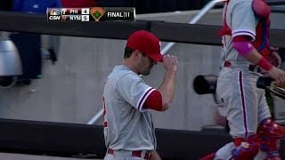 PHINYM Phillies lose on Tejadas walkoff single [upl. by Rhyne683]