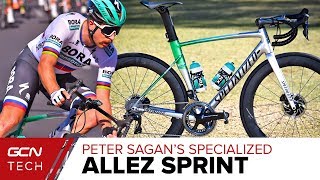 Peter Sagans Aluminium Race Bike  Specialized Allez Sprint Disc [upl. by Gainor]