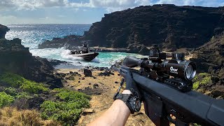 Playing Airsoft In Hawaii  24 Hour Mountain Top Military Simulation Game [upl. by Nikolia]