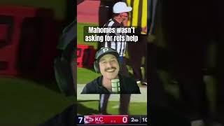 Patrick Mahomes WASNT asking the ref for help 🙄 [upl. by Thorwald279]