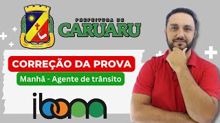 CONCURSO CARUARU  CORREÇÃO PROVA AGENTE DE TRÂNSITO [upl. by Iret]