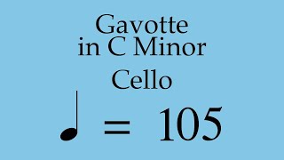 Suzuki Cello Book 3  Gavotte in C Minor  Piano Accompaniment  105 BPM [upl. by Syah]