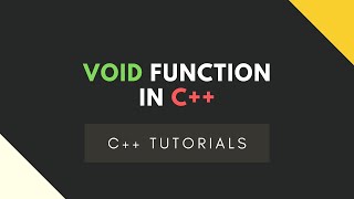 C Tutorials Void Function [upl. by Refannej]