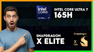 Intel Core Ultra 7 165H vs Snapdragon X Elite X1E84100 Comparison [upl. by Ahsirtal]