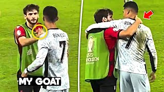 Cristiano Ronaldo meet Khvicha Kvaratskhelia at fulltime against Georgia 😍❤️ [upl. by Naryt]