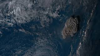 TONGA VOLCANO ERUPTION FROM SPACE [upl. by Benia]