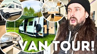 Van Life Conversion Full Van Tour  Custom Camper Van Conversion  Van Living Build [upl. by Nettirb795]