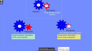 Système à roues dentées  Variation du diamètre [upl. by Norreht]