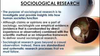 Ch 2 Lecture  Sociological Research [upl. by Clementas]