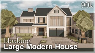 Bloxburg  Large Modern House Speedbuild exterior [upl. by Ettolrahs]