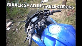 Gixxer SF adjustable clipon handlebar installation [upl. by Pierrepont]