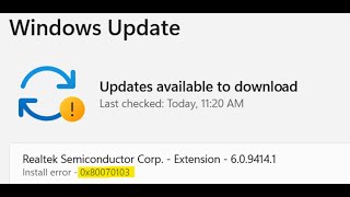 Fix Realtek Semiconductor Driver Install Error 0x80070103 On Windows 11 [upl. by Nnyleve]