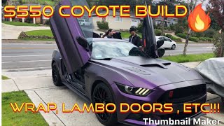 Mustang 50 coyote GT build vinyl wrap calipers Lamborghini doors etc [upl. by Roman693]