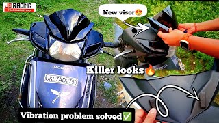 Finally New Racing windshield install in Activa 😍  Best visor for scooty 💯🔥 [upl. by Anerak]