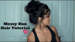 The Perfect Messy Bun Hair Tutorial [upl. by Garbers300]