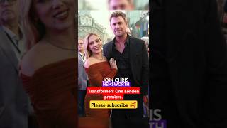 Scarlett Johansson and Chris Hemsworth at the Transformers One London premiere shorts [upl. by Trimble]