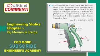 Engineering Statics  P323  Equilibrium in 2D  Chapter 3  6th Edition  Engineers Academy [upl. by Nanam]