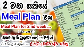 අතේ ඇති මුදලට Meal Plan 2 ඊළඟ සතියටත් Meal Plan SinhalaWeekly breckfirstlunchdinner ideas [upl. by Idihsar]