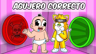 ¡No ELIJAS el TOBOGAN INCORRECTO o MUERES ☠️😱  PICK A SLIDE ROBLOX  2 Noobs vs TOBOGAN MALVADO [upl. by Ahsaelat]