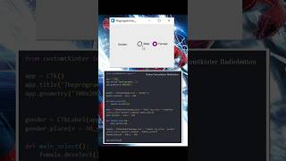 Python Customtkinter Radiobutton GUI Form Pawansrikanth2005 pawansrikanth python pythoncode [upl. by Nilats541]