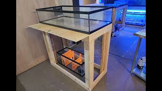 How To Build A Stand For A Zoo Med 50 Gallon Low Boy Frag Tank 🆒 [upl. by Ahtiuqal]